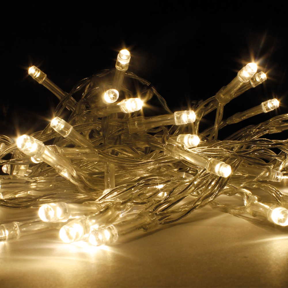 Vánoční řetěz na baterie 30 LED teplá bílá - délka 2,9 m 