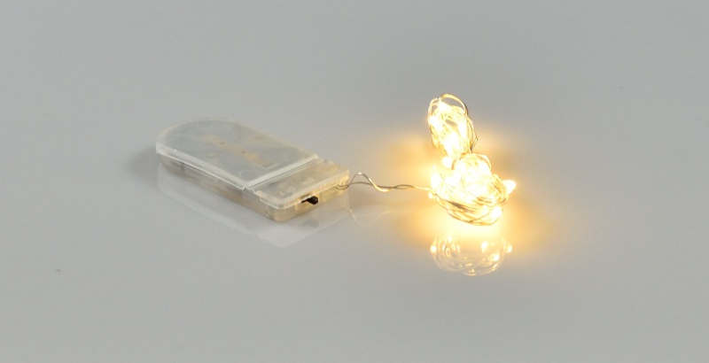 Řetěz na baterie teplá bílá 20 LED 110 cm měděný drátek vnitřní