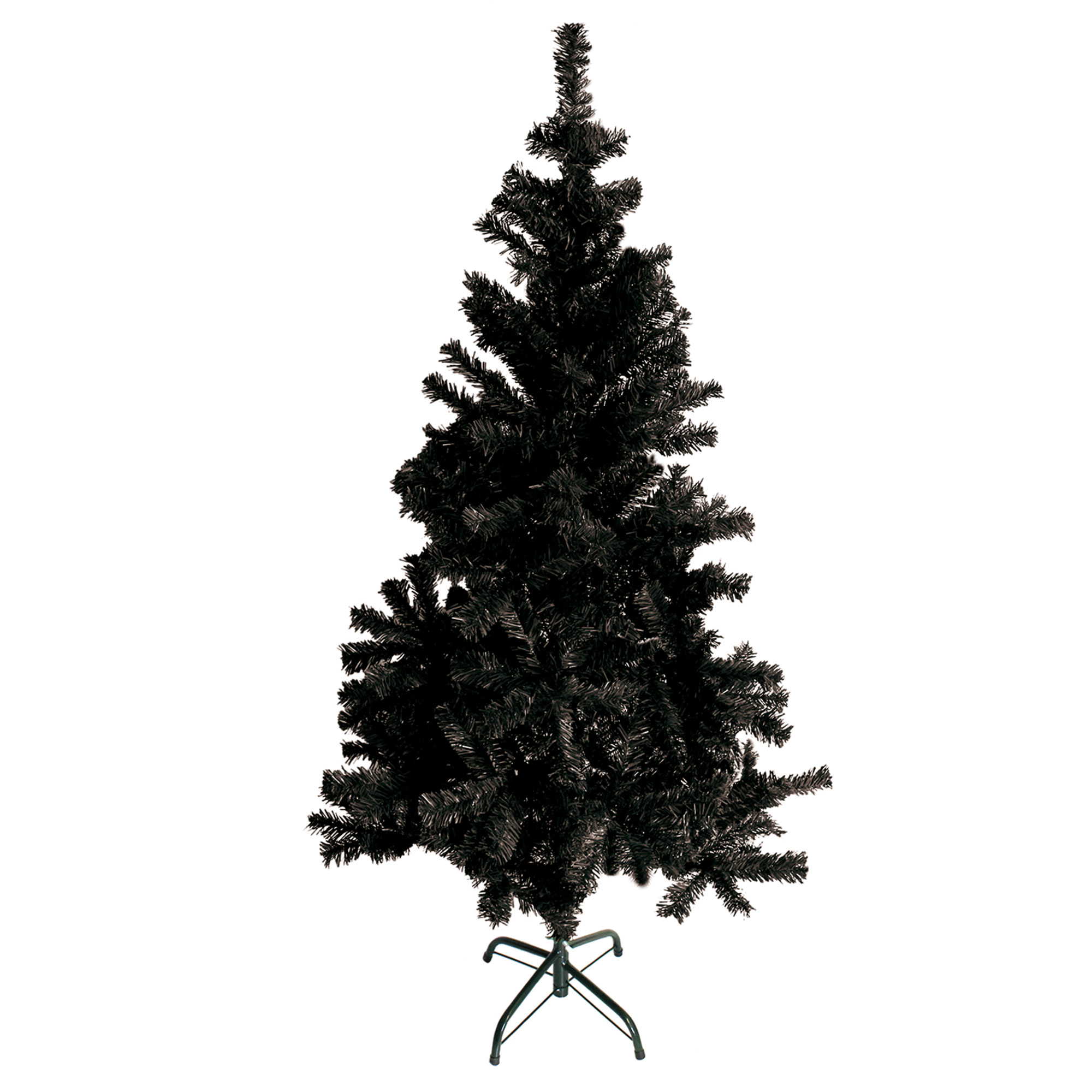 Umělý vánoční stromek 120 cm černý s kovovým stojanem