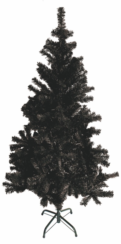 Umělý vánoční stromek 150 cm černý s kovovým stojanem