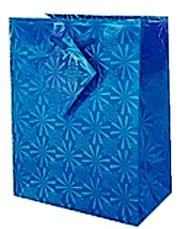 Dárková taška papírová 34x26x8 cm - modrá